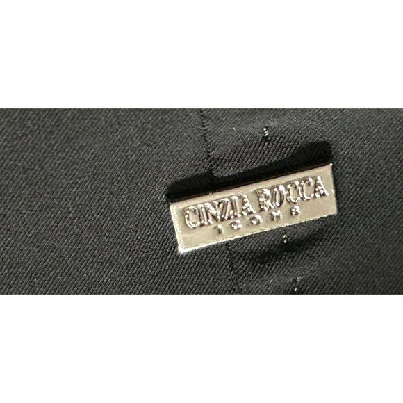 Cinzia Rocca Icons Black Double-Breasted Wool Blend Coat Womens Size 6 Elegant T - Picture 10 of 14